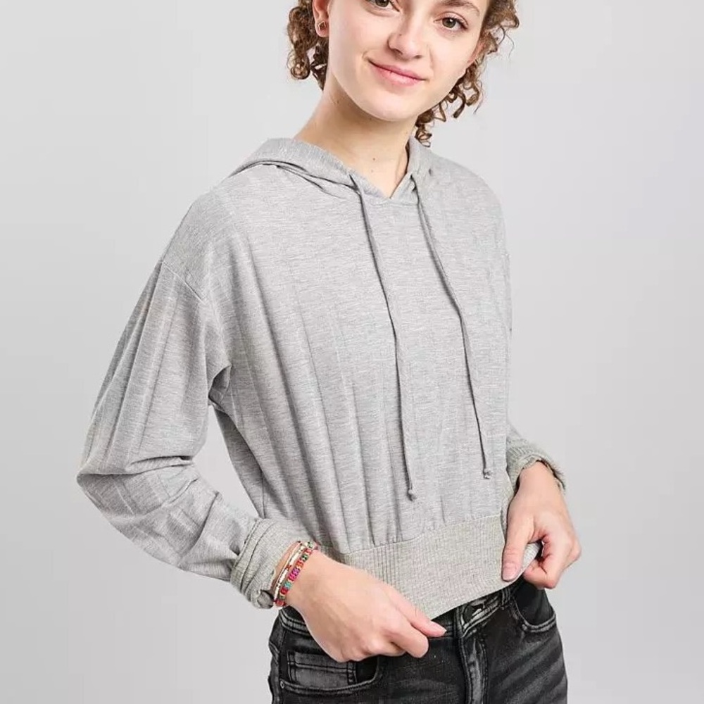 Buckle Grey Cropped Hoodie. Size Small. Worn and washed once.